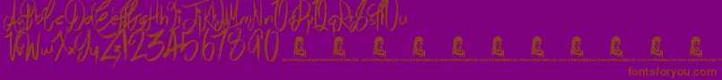 AirHeads Font – Brown Fonts on Purple Background