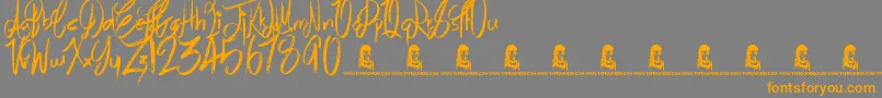 AirHeads Font – Orange Fonts on Gray Background
