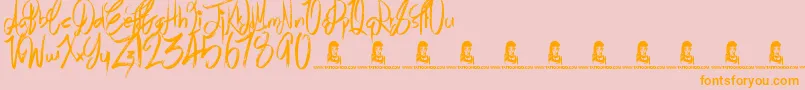 AirHeads Font – Orange Fonts on Pink Background