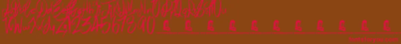 AirHeads Font – Red Fonts on Brown Background