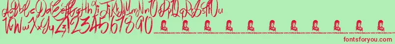 AirHeads Font – Red Fonts on Green Background