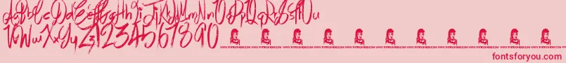 AirHeads Font – Red Fonts on Pink Background