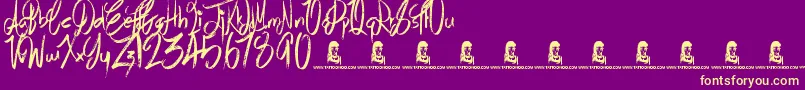 AirHeads Font – Yellow Fonts on Purple Background