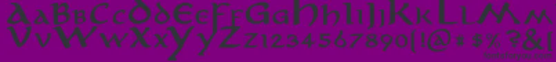 Шрифт Anirb – чёрные шрифты на фиолетовом фоне