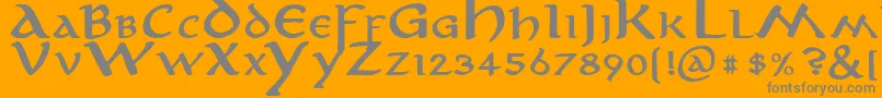 Anirb Font – Gray Fonts on Orange Background