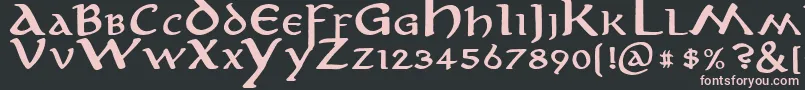 Anirb Font – Pink Fonts on Black Background