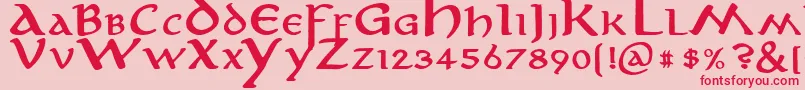 Anirb Font – Red Fonts on Pink Background