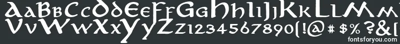 Шрифт Anirb – белые шрифты на чёрном фоне
