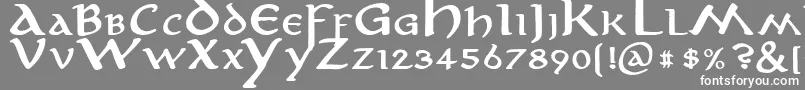 フォントAnirb – 灰色の背景に白い文字