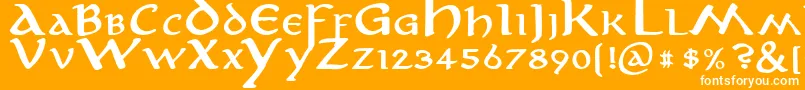 Anirb Font – White Fonts on Orange Background
