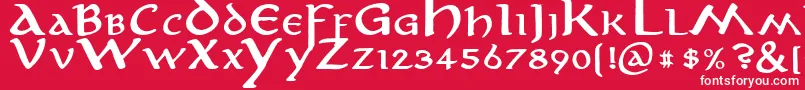 Anirb Font – White Fonts on Red Background