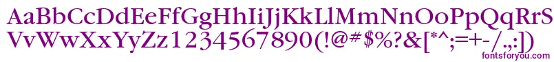 Garamondbookgtt Font – Purple Fonts on White Background