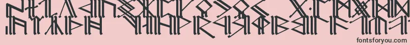 Fonte Erebcap1 – fontes pretas em um fundo rosa