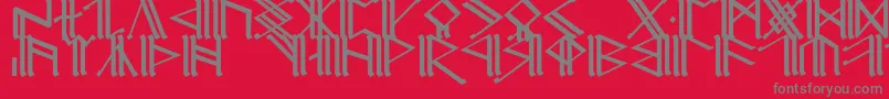 Erebcap1 Font – Gray Fonts on Red Background