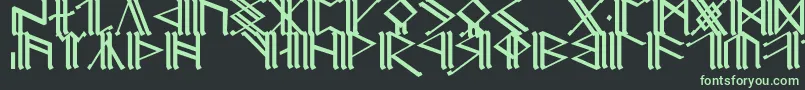 Erebcap1-fontti – vihreät fontit mustalla taustalla