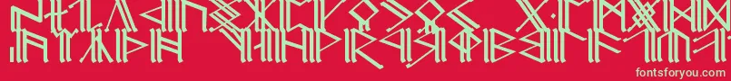 Erebcap1 Font – Green Fonts on Red Background