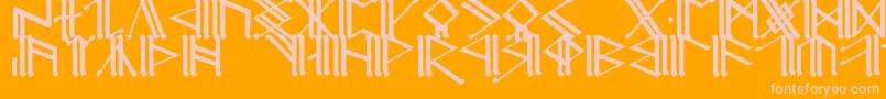 Шрифт Erebcap1 – розовые шрифты на оранжевом фоне