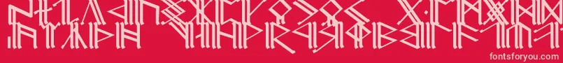 Erebcap1 Font – Pink Fonts on Red Background