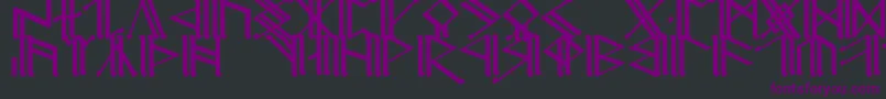 Erebcap1-fontti – violetit fontit mustalla taustalla