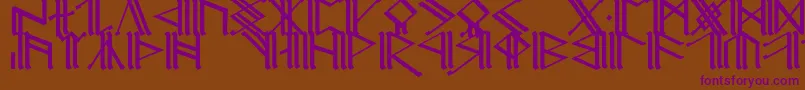 fuente Erebcap1 – Fuentes Moradas Sobre Fondo Marrón