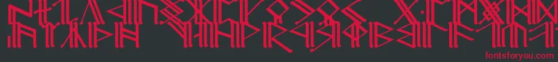 Erebcap1 Font – Red Fonts on Black Background
