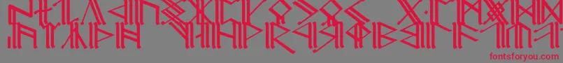 Erebcap1-Schriftart – Rote Schriften auf grauem Hintergrund