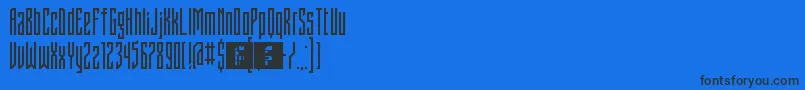 Шрифт FontstructivismRegular – чёрные шрифты на синем фоне