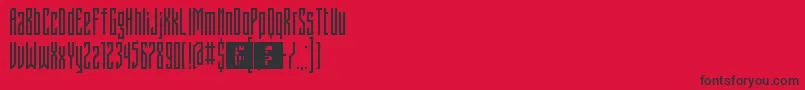 FontstructivismRegular-Schriftart – Schwarze Schriften auf rotem Hintergrund
