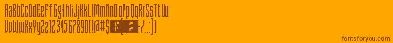 Police FontstructivismRegular – polices brunes sur fond orange