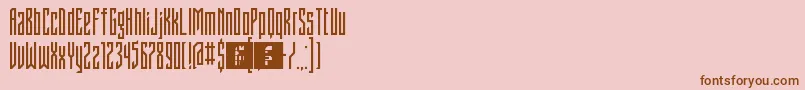 フォントFontstructivismRegular – ピンクの背景に茶色のフォント