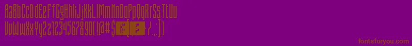 Czcionka FontstructivismRegular – brązowe czcionki na fioletowym tle