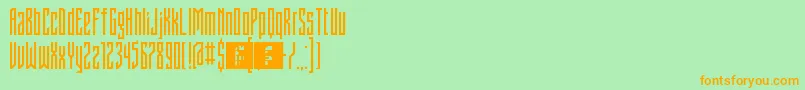 FontstructivismRegular Font – Orange Fonts on Green Background