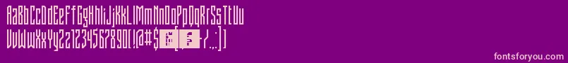 FontstructivismRegular-fontti – vaaleanpunaiset fontit violetilla taustalla