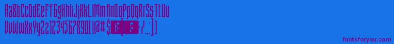 フォントFontstructivismRegular – 紫色のフォント、青い背景