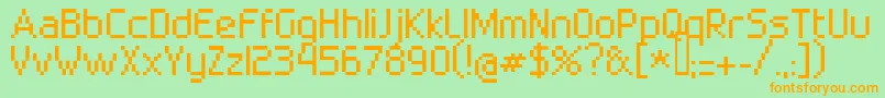 Superbly Font – Orange Fonts on Green Background