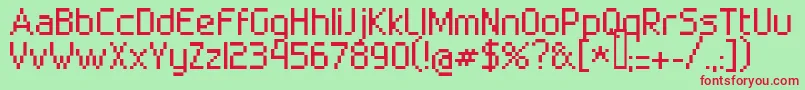 Superbly Font – Red Fonts on Green Background