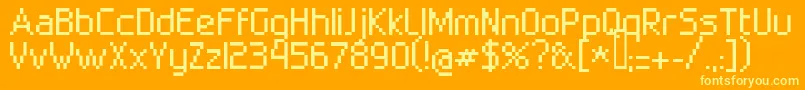 Más sobre la fuente Superbly fuente Superbly – Fuentes Amarillas Sobre Fondo Naranja