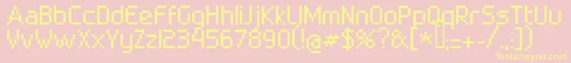 Superbly Font – Yellow Fonts on Pink Background