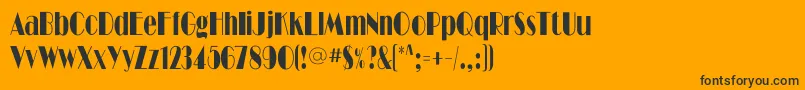 Ritzflfcond Font – Black Fonts on Orange Background