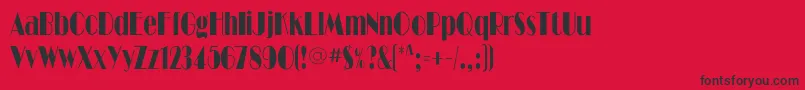 Ritzflfcond Font – Black Fonts on Red Background