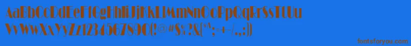 Подробнее о шрифте Ritzflfcond Шрифт Ritzflfcond – коричневые шрифты на синем фоне