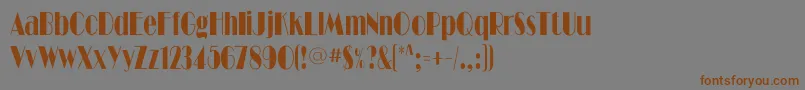 Ritzflfcond Font – Brown Fonts on Gray Background