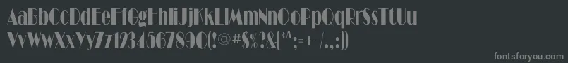 フォントRitzflfcond – 黒い背景に灰色の文字