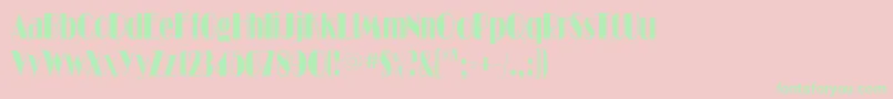 Ritzflfcond Font – Green Fonts on Pink Background