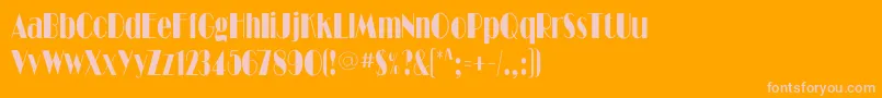Ritzflfcond-fontti – vaaleanpunaiset fontit oranssilla taustalla