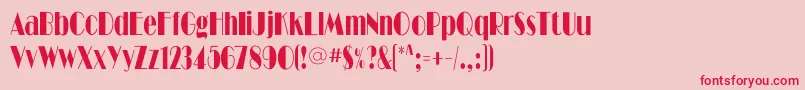 Ritzflfcond Font – Red Fonts on Pink Background