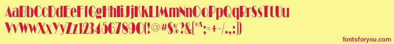 Ritzflfcond Font – Red Fonts on Yellow Background