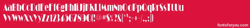Ritzflfcond Font – White Fonts on Red Background