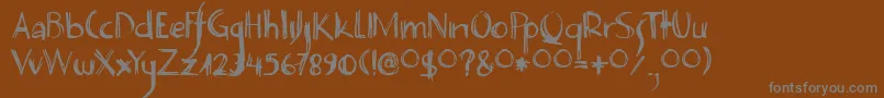 DecoPimp Font – Gray Fonts on Brown Background