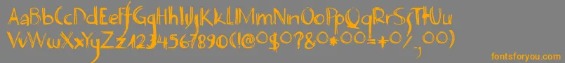 DecoPimp Font – Orange Fonts on Gray Background